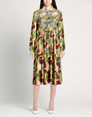 Woman Midi dress Light green Size S Viscose