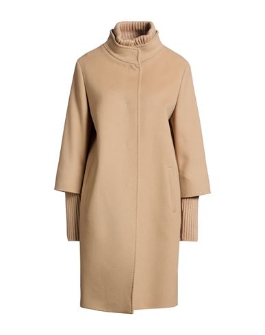 Woman Coat Beige Size 12 Virgin Wool