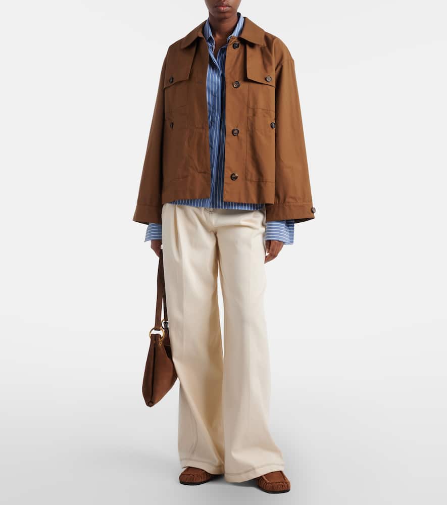 The Cube Bouquet cotton-blend twill jacket