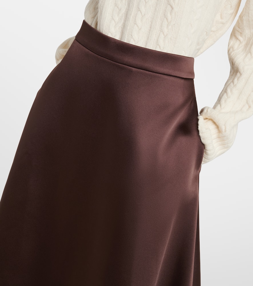Róhe Satin midi skirt
