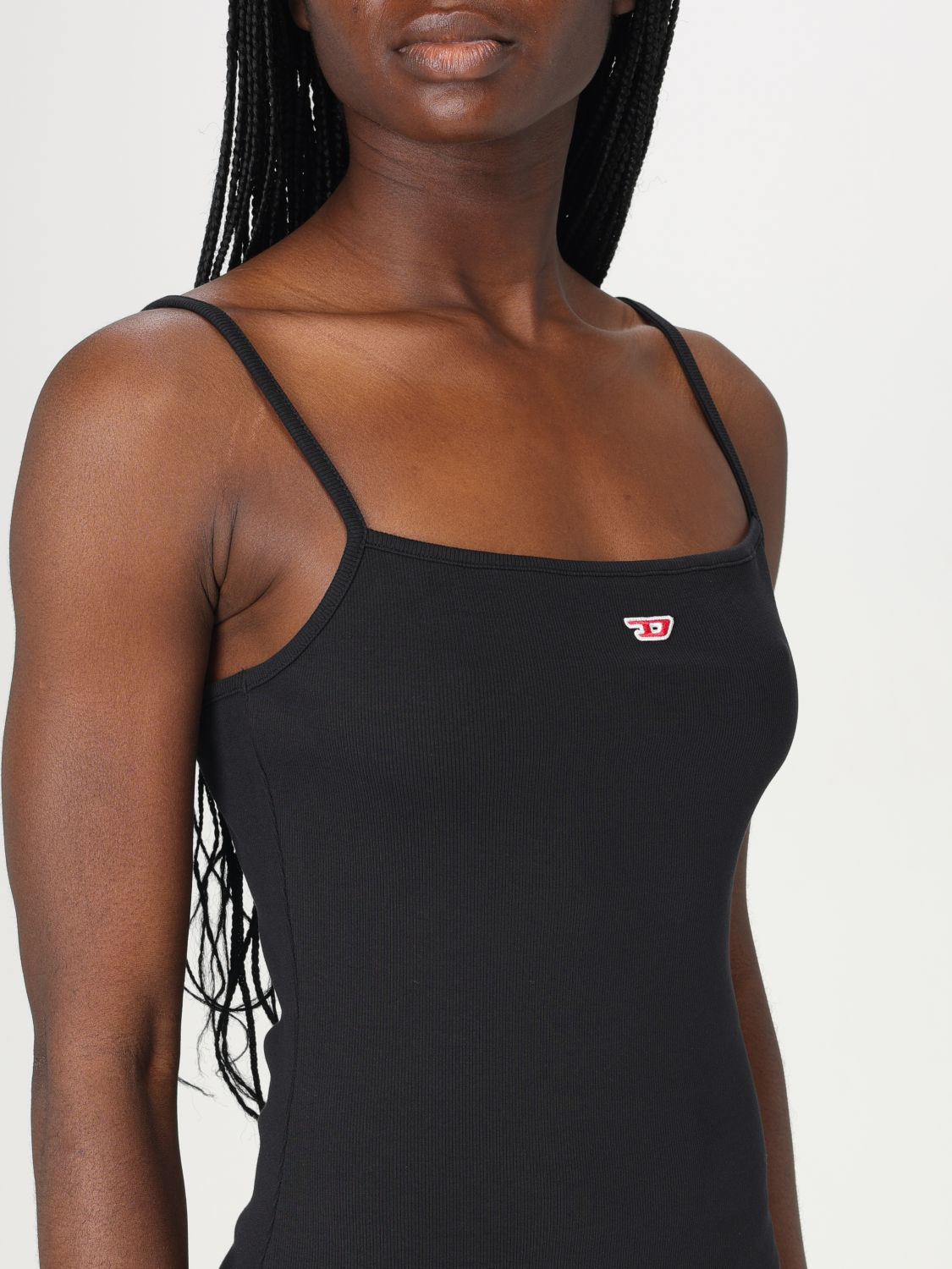 Short slip dress with D logo