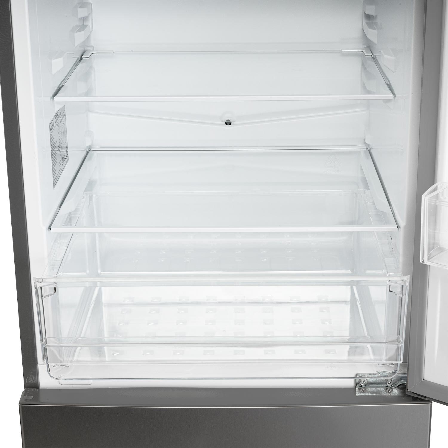 ElectriQ 254 Litre 50/50 Freestanding Fridge Freezer - Stainless Stee
