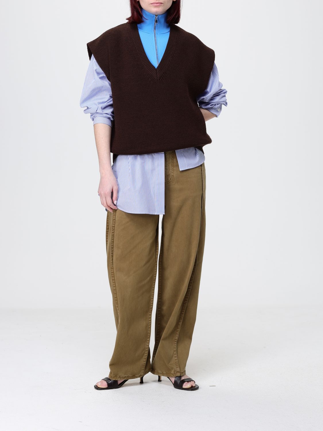 Pants Woman color Brown