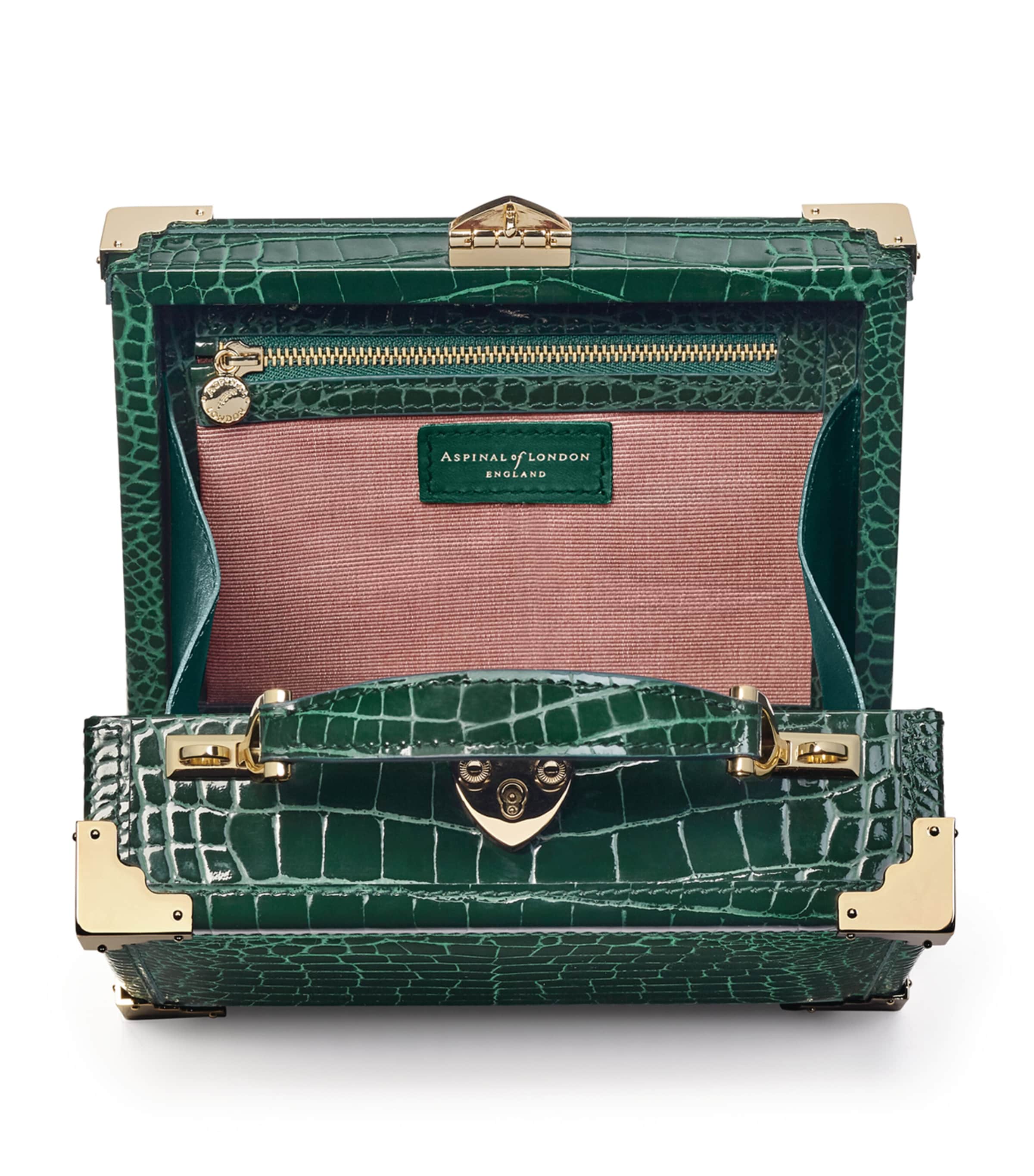 Mini Leather Trunk Clutch Bag