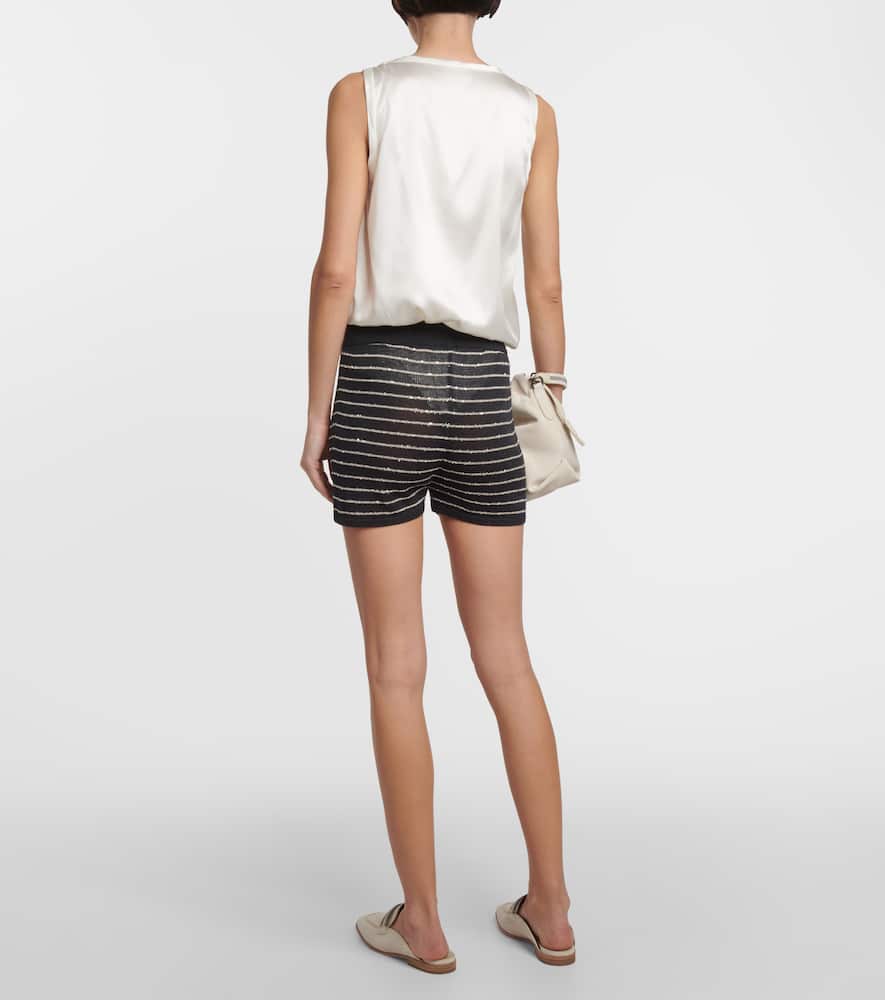 Knitted cotton shorts