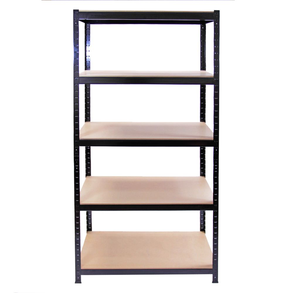 5 x 90cm Black Warehouse Storage Bays / Garage Shed Shelving / Utility Rack + FREE Rubber Mallet