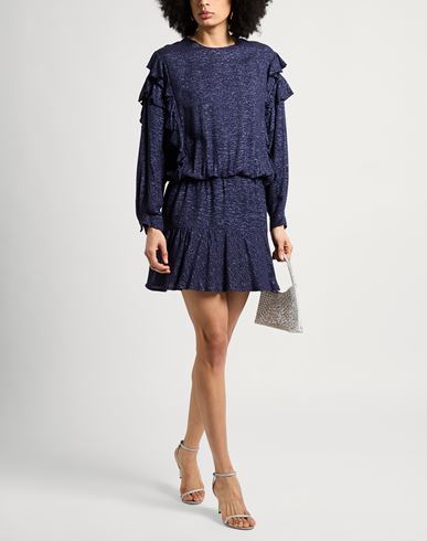 8pm Woman Mini dress Navy Size S Viscose, Metallic fiber, Polyamide