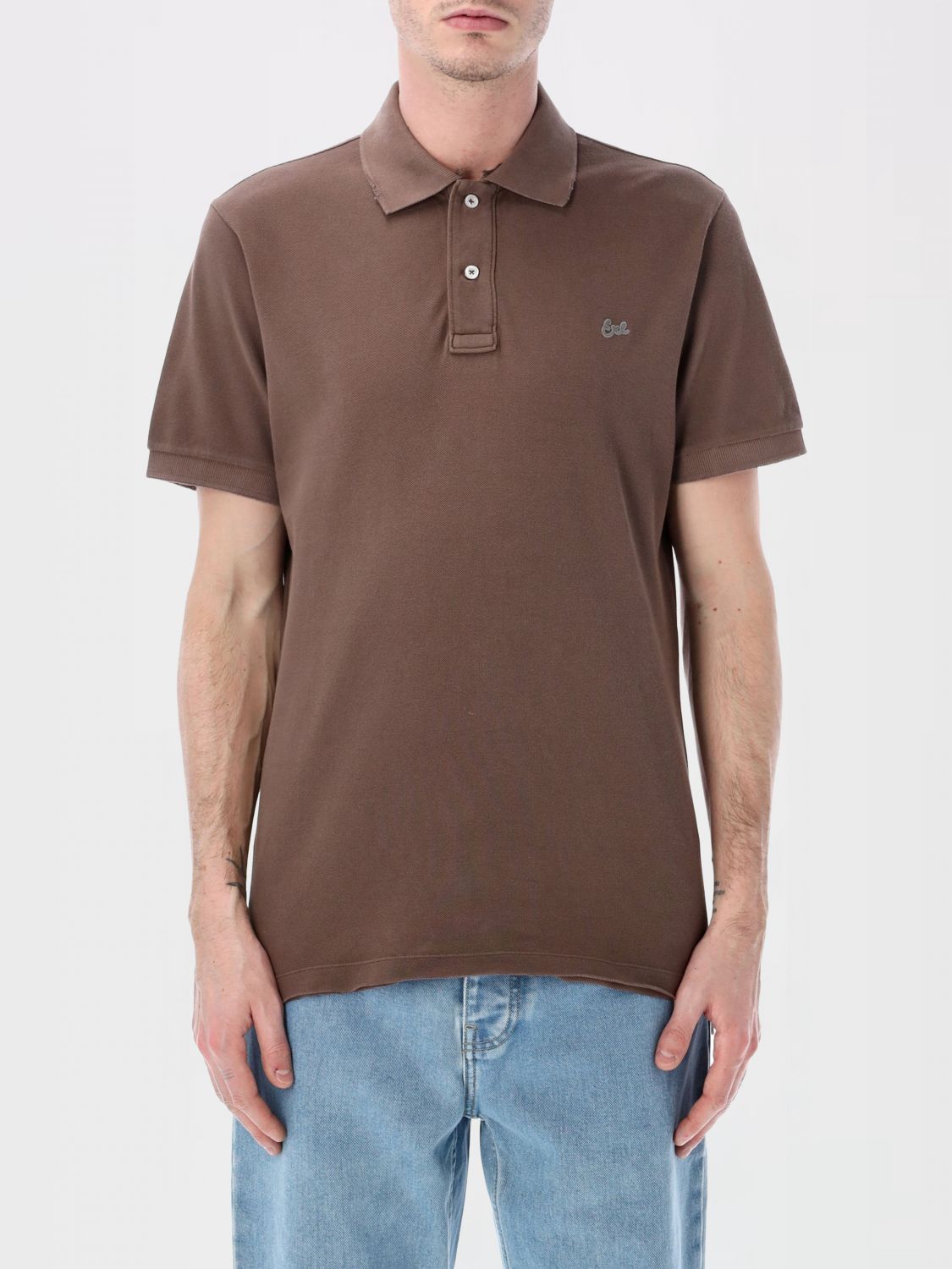 Polo Shirt Men color Brown