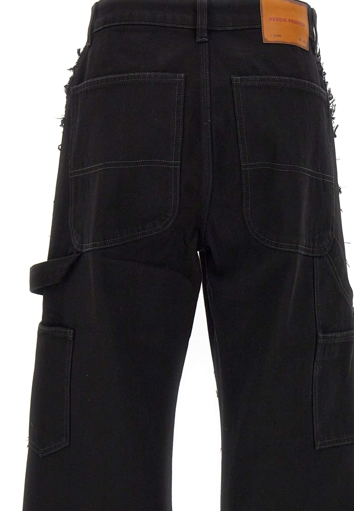 Rebuilt wide-leg carpenter jeans - Black