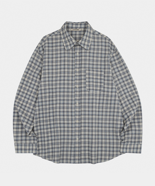 Aplay Pastel Check Shirt Peach Blue