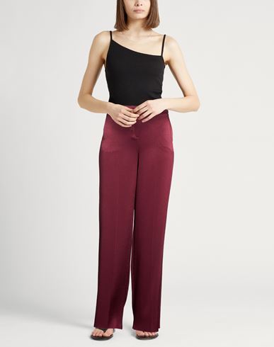 Woman Pants Burgundy Size 8 Triacetate, Polyester