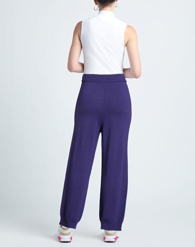 Woman Pants Purple Size 16 Merino Wool, Viscose, Polyamide, Cashmere