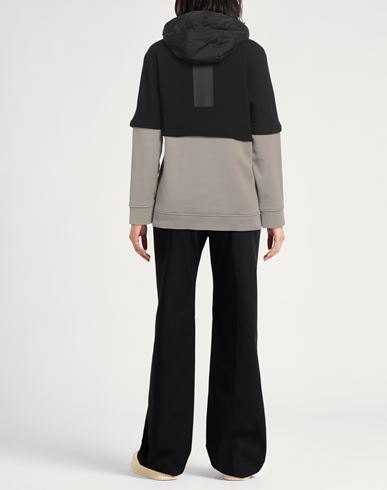 Woman Sweatshirt Black Size M Cotton, Polyamide, Elastane