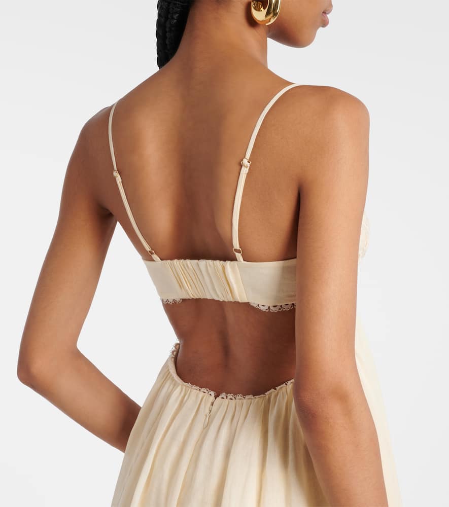 Coco embroidered ramie maxi dress