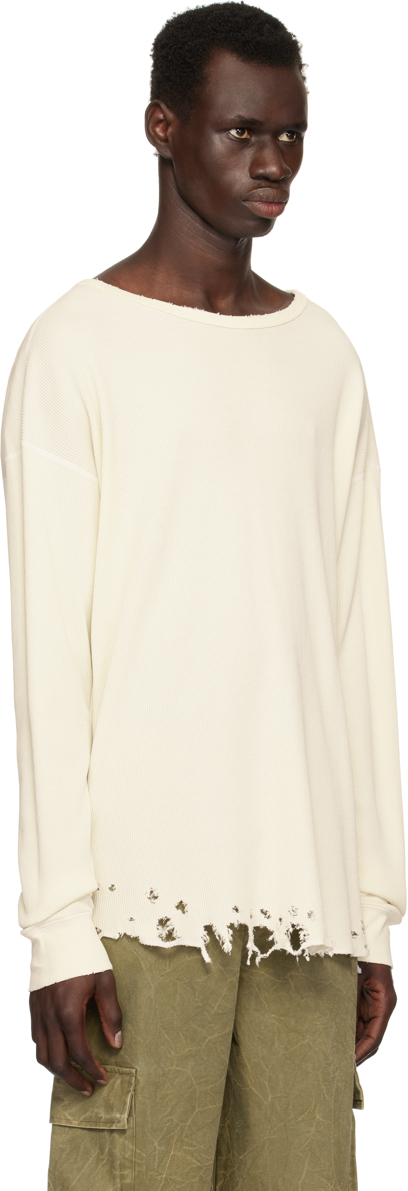 John Elliott Off-White Folsom Thermal T-shirt
