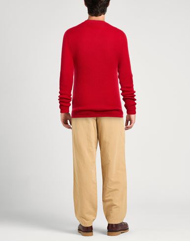 Man Sweater Red Size 36 Merino Wool