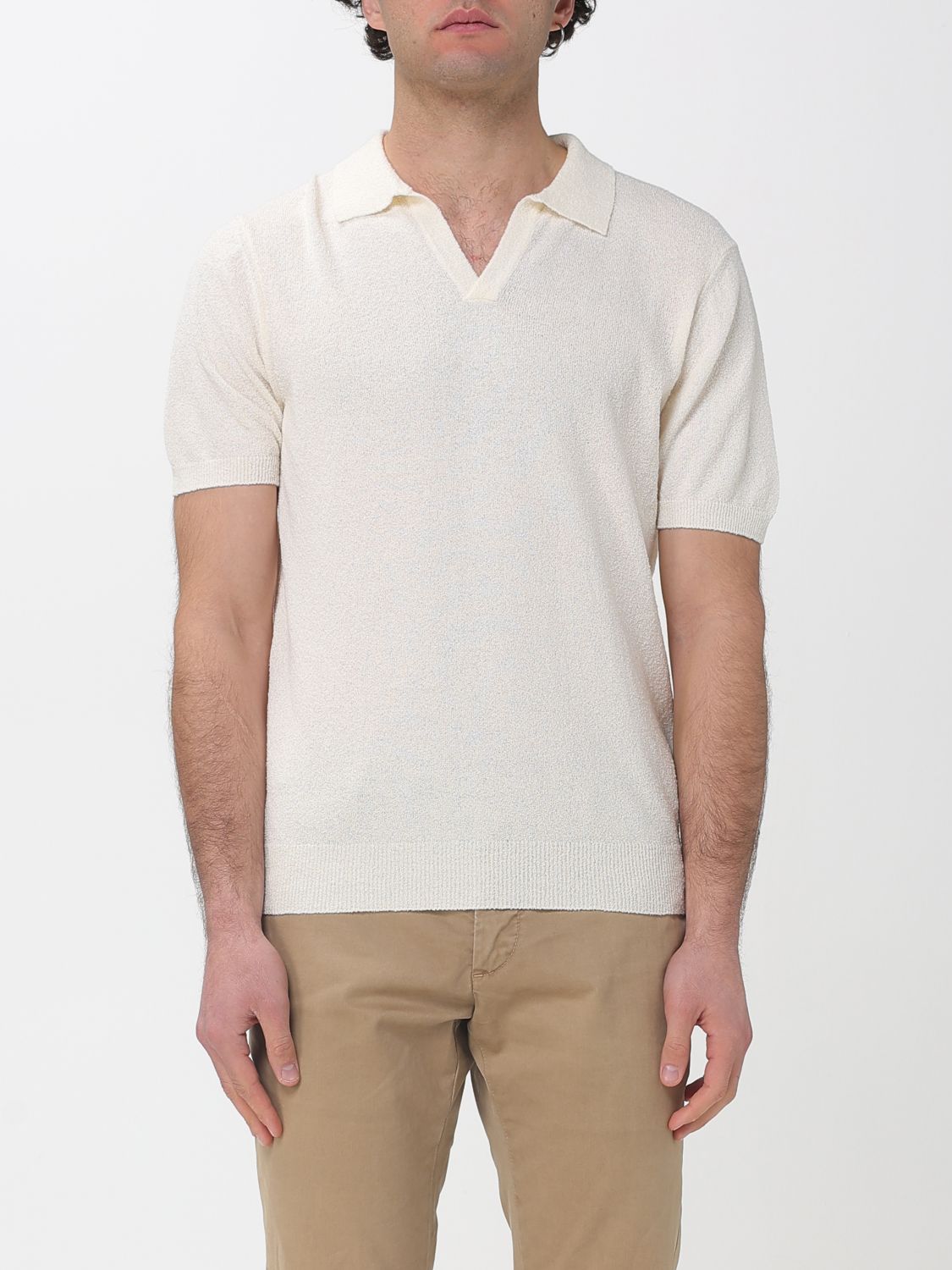 Polo Shirt Men color Beige
