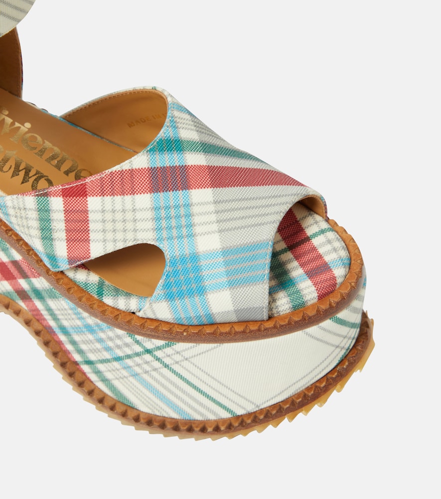 Love leather check sandals