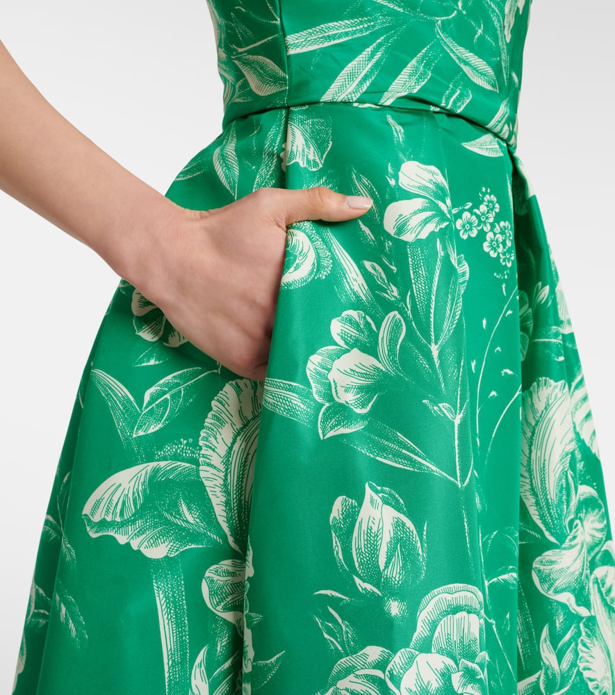 Strapless silk gown