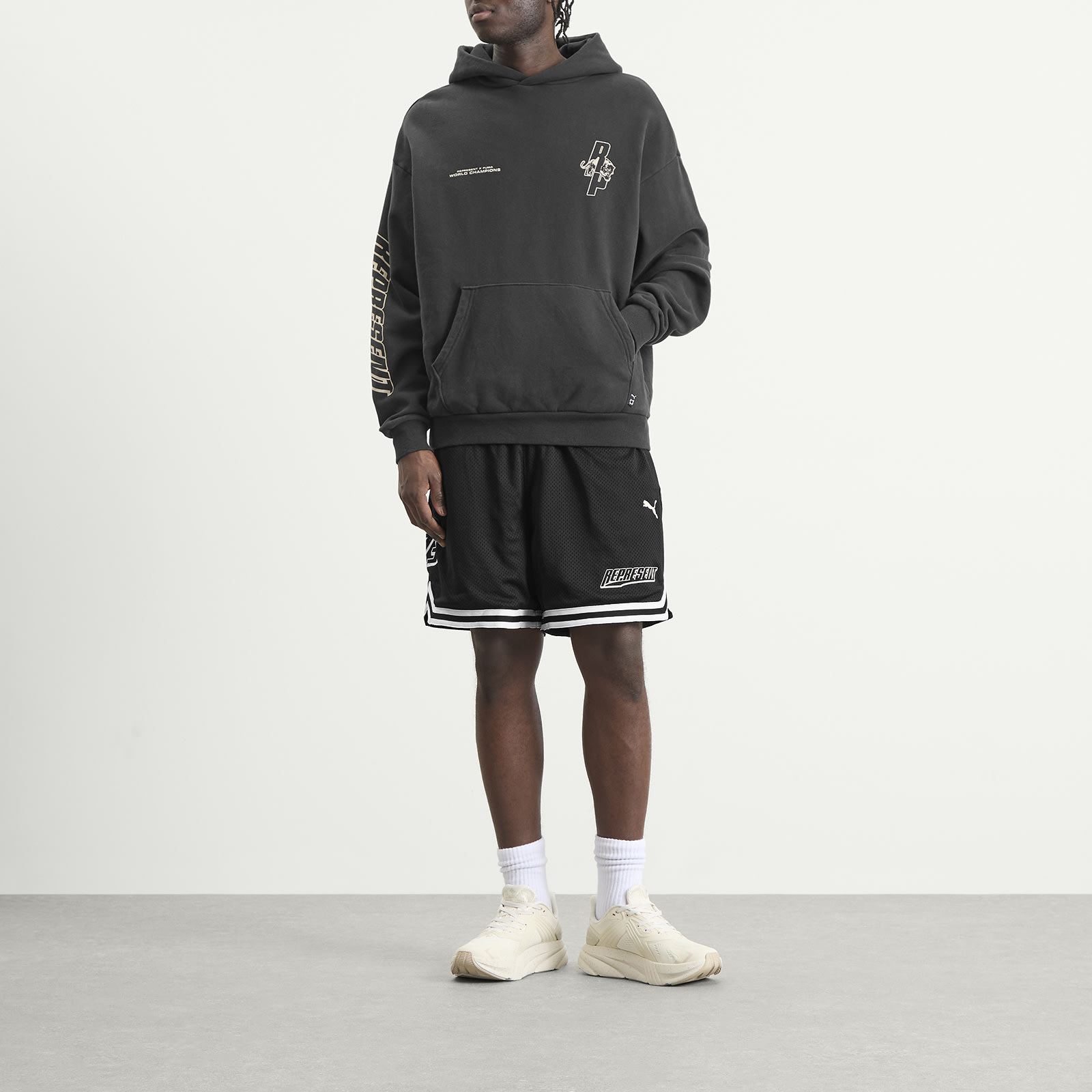 Men's x Represent Graphic Shorts in Men's Black