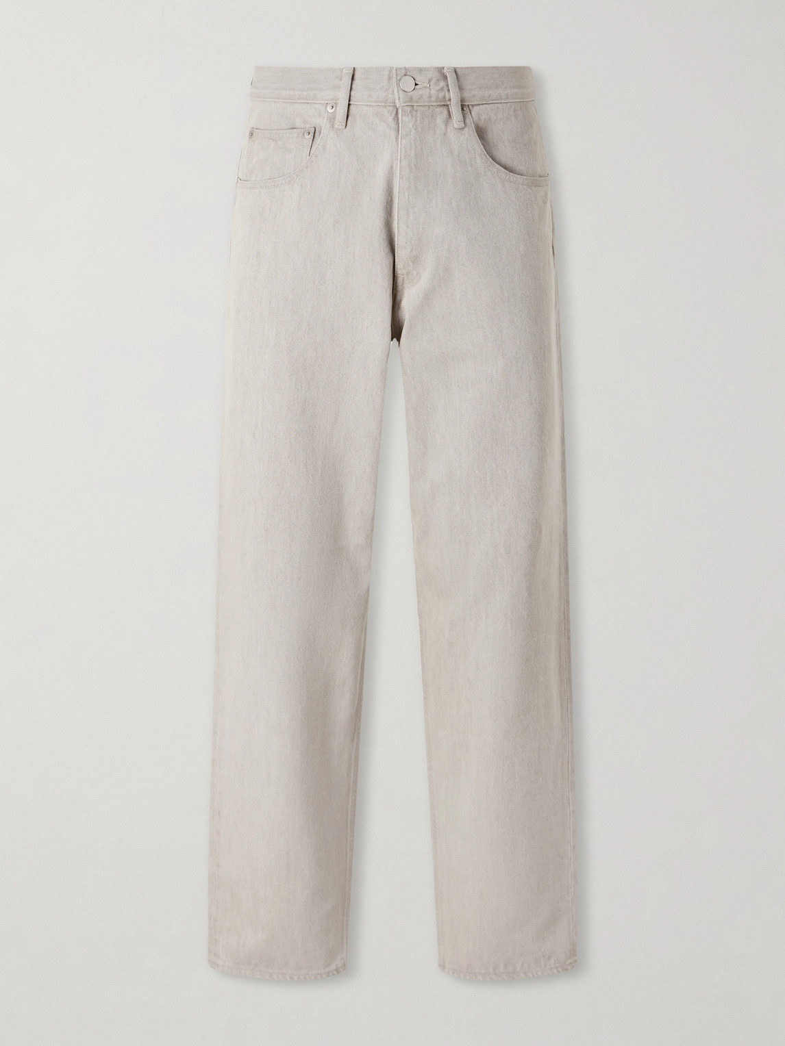 Wide-Leg Twist Brown Cotton Jeans