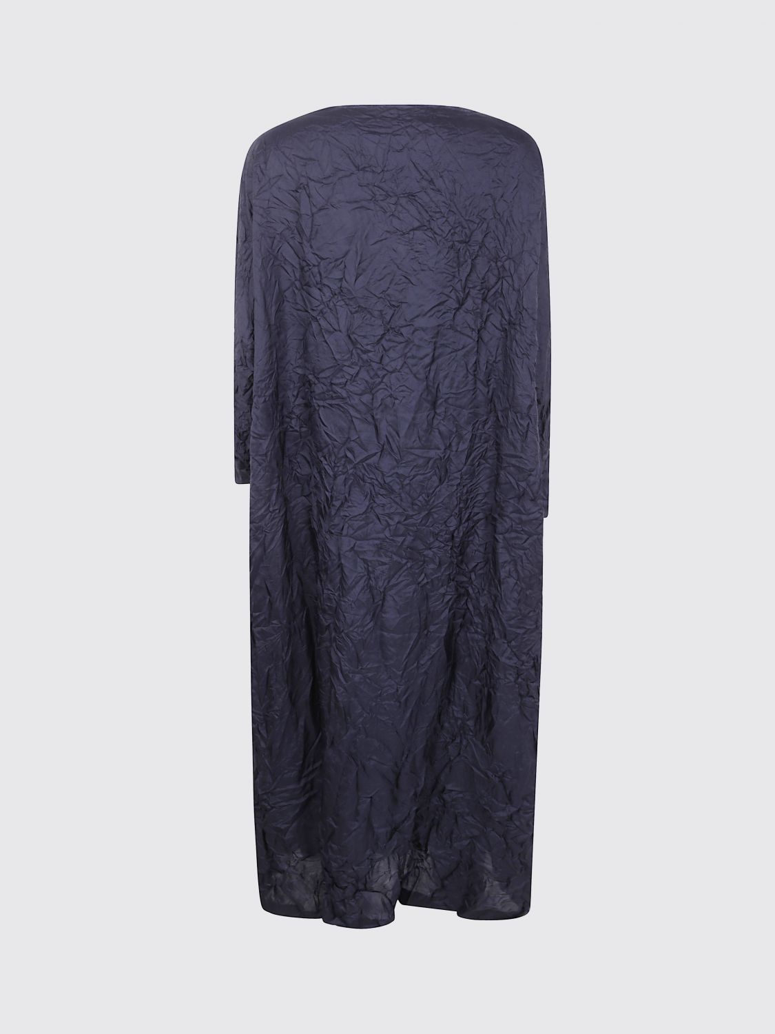 Textured silk dress - Blue