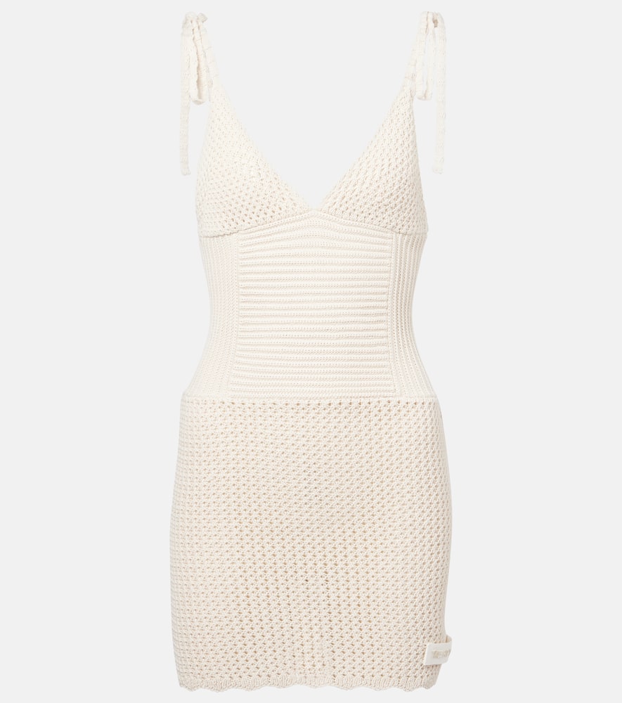 Knitted cotton minidress