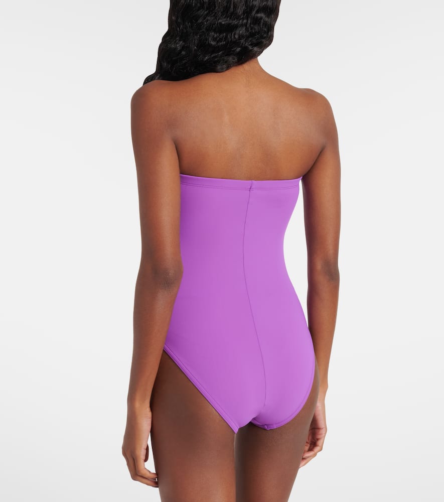 Tess floral-appliqué swimsuit