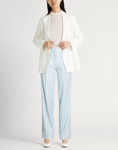 Woman Pants Sky blue Size 4 Wool, Silk, Linen