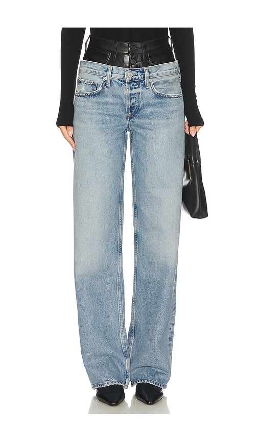 AGOLDE Elson High Rise Loose Jeans in Blue. - 34 also , 25, 26, 27