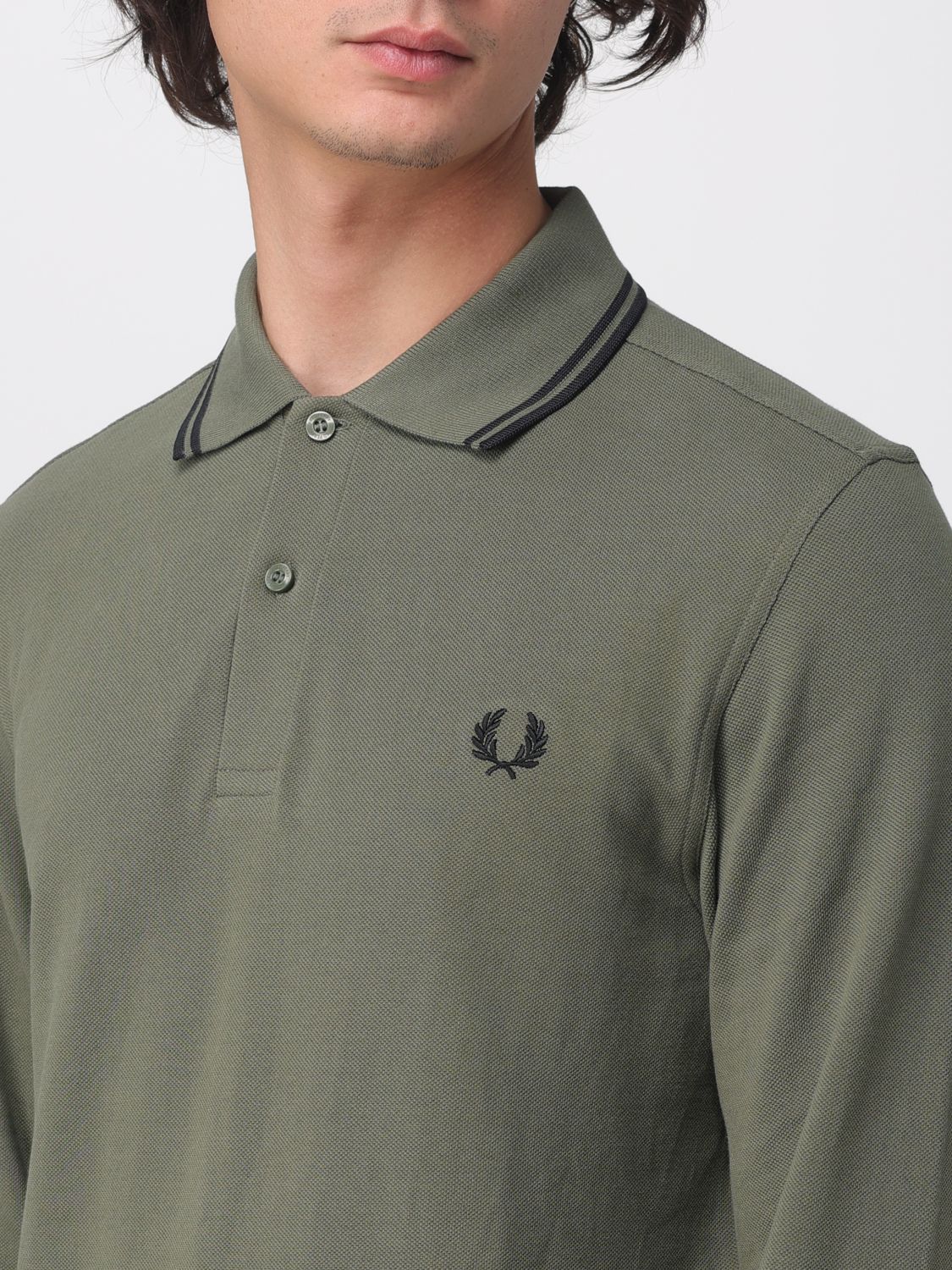 Polo Shirt Men color Green