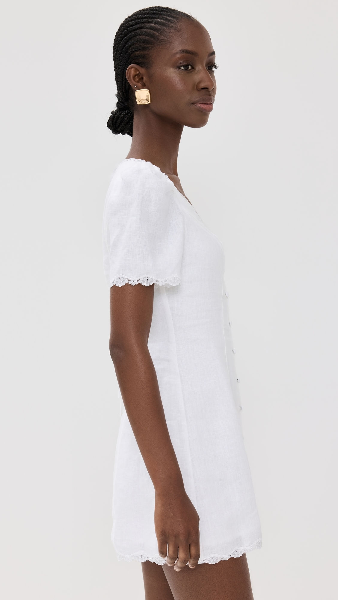Anabella Linen Dress White