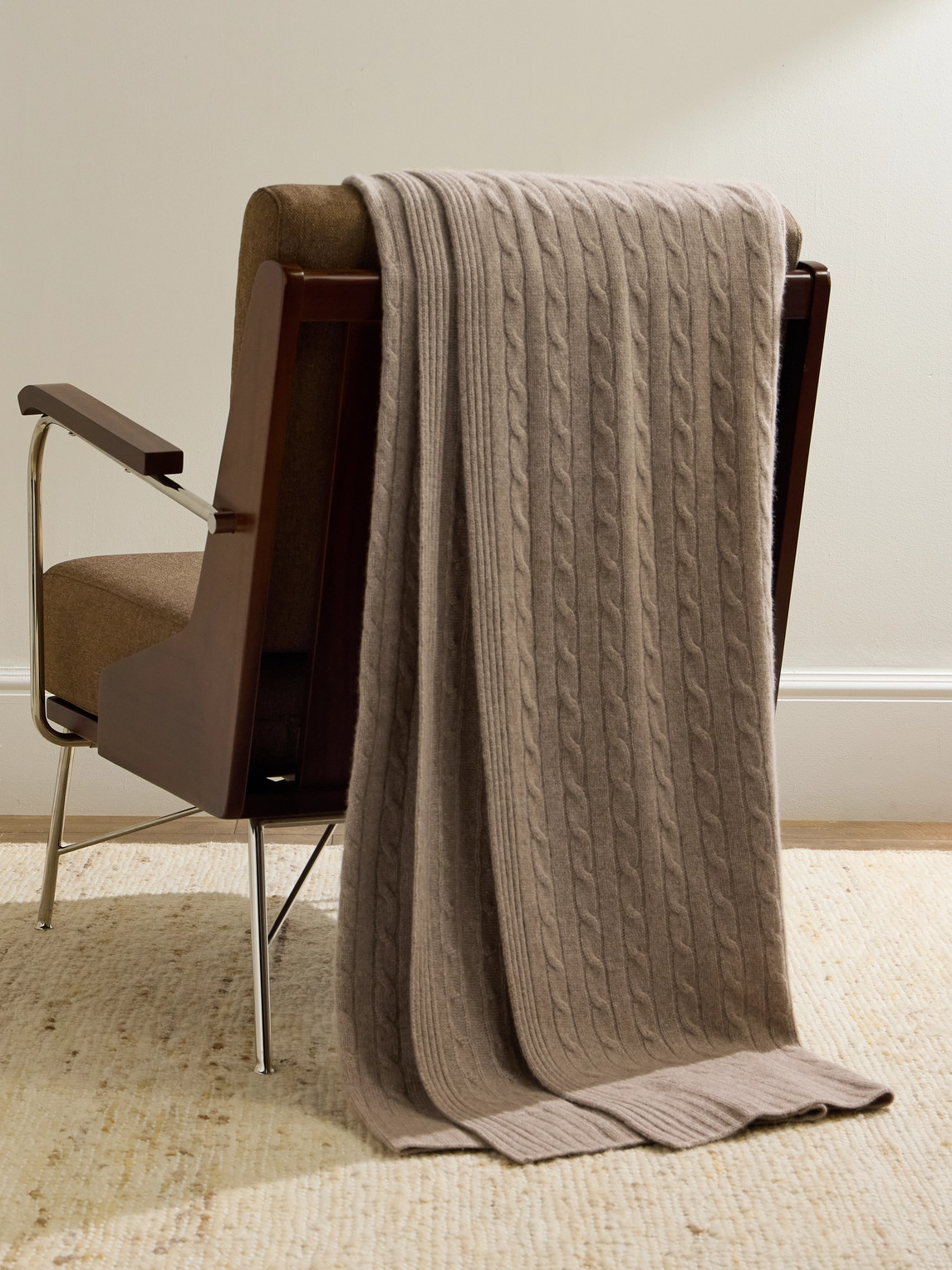 Cable-Knit Cashmere Throw