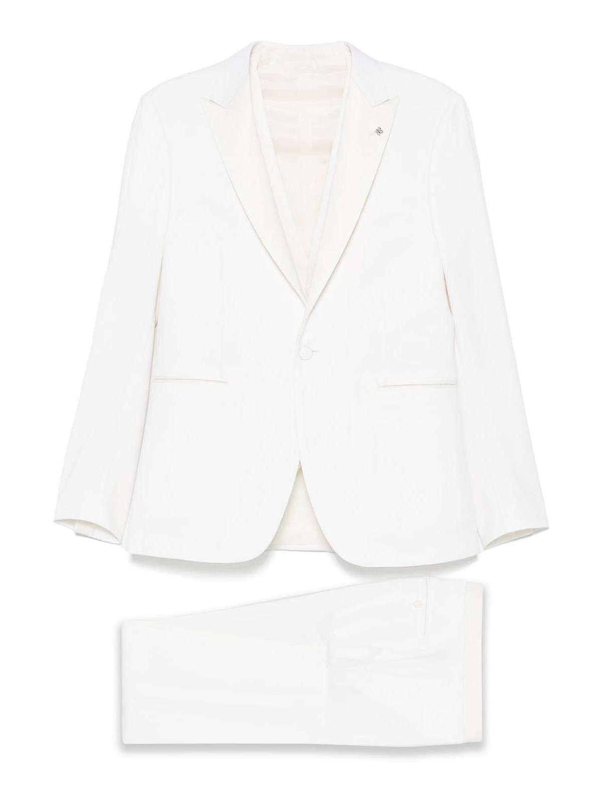 Cream Virgin Wool Single Breasted Suit