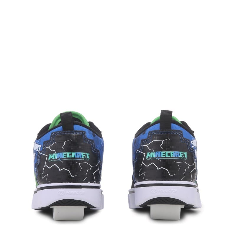 Kids' Minecraft Pro 20 Skate Sneaker Little/Big Kid Shoes (Black/Blue Minecraft)