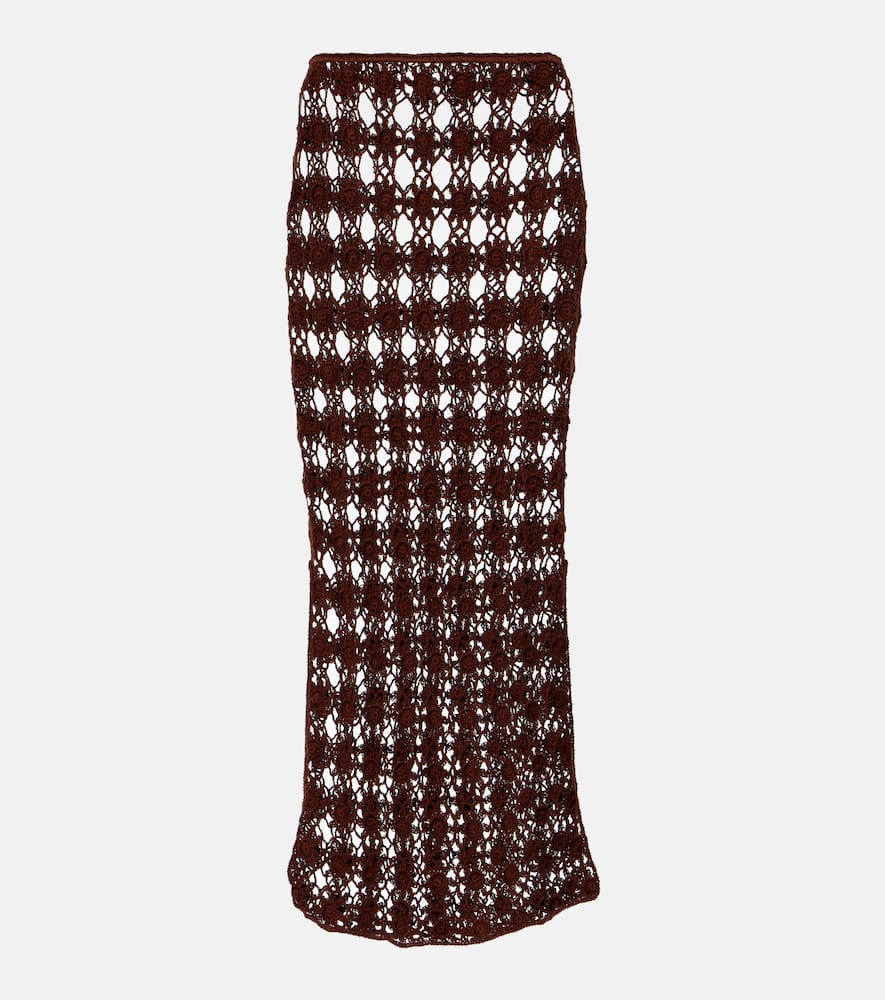 Bella crochet cotton maxi skirt