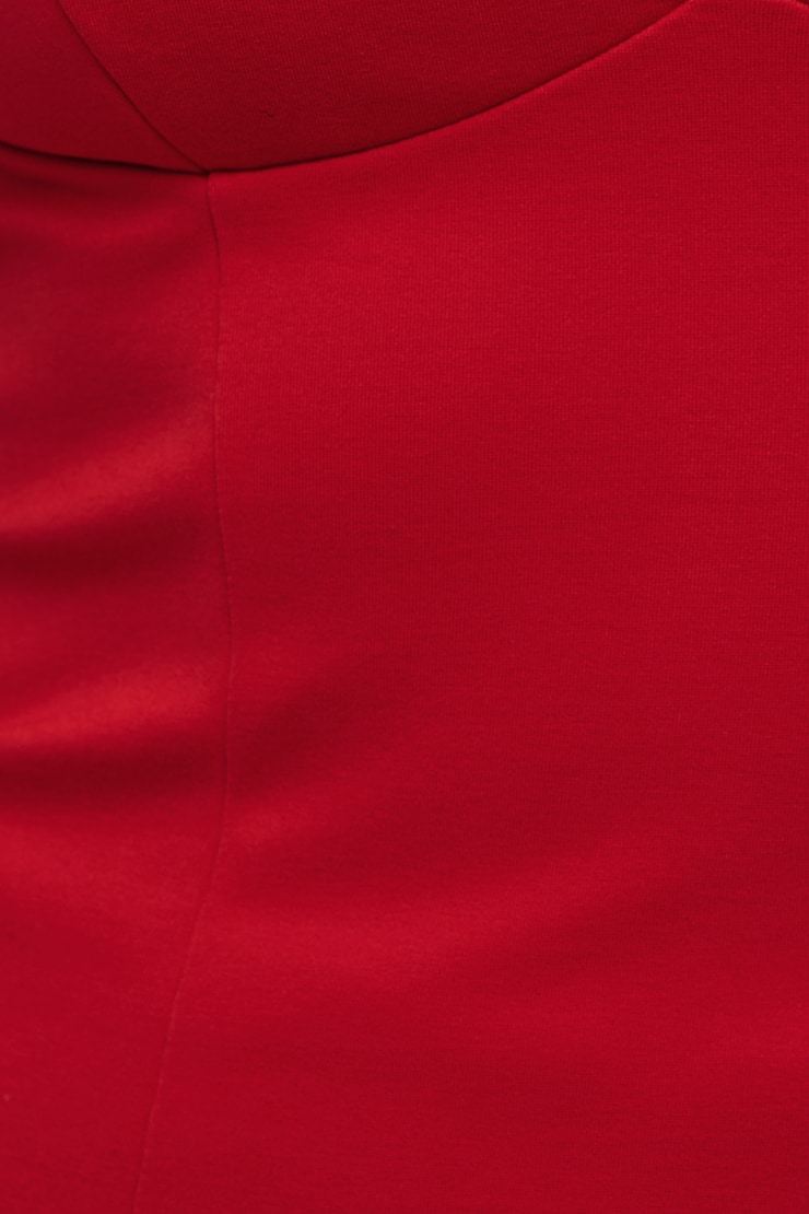 Ponte Bustier Top - Red - Women Clothing