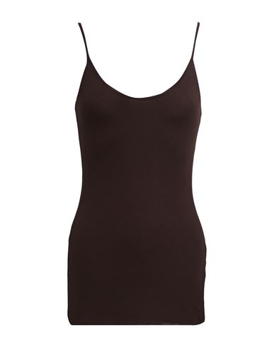 Woman Top Dark brown Size M Viscose