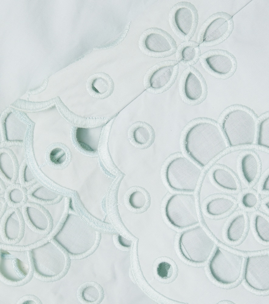 Awaken embroidered scalloped cotton shorts