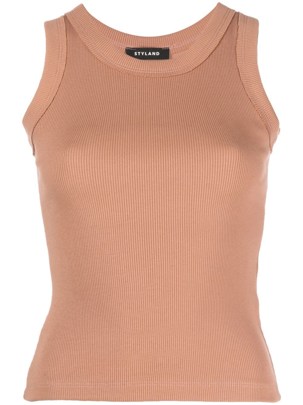 Fine-ribbed vest top - Neutrals