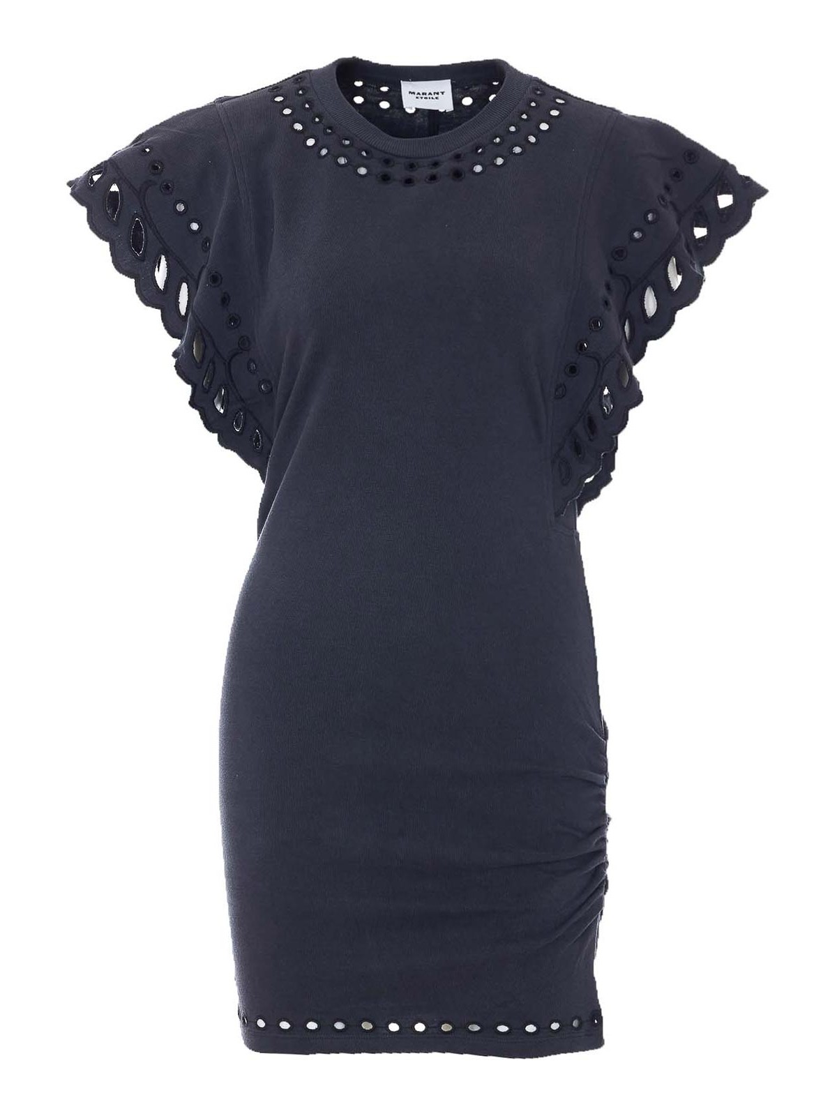 Isabel Marant Etoile - orlane cotton dress round neck ruffle