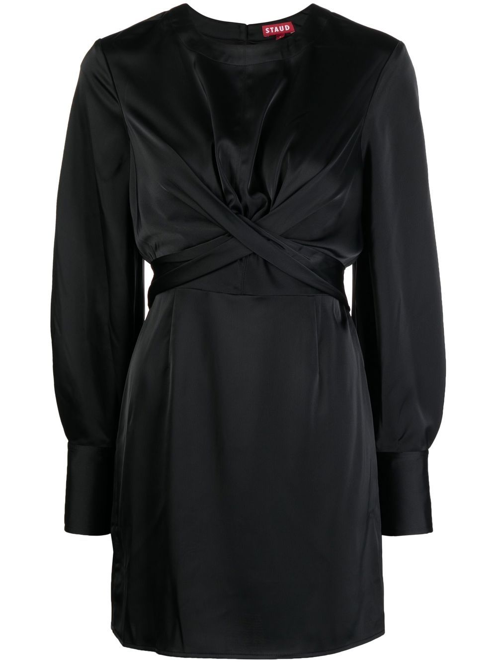 Crosshill satin mini dress - Black