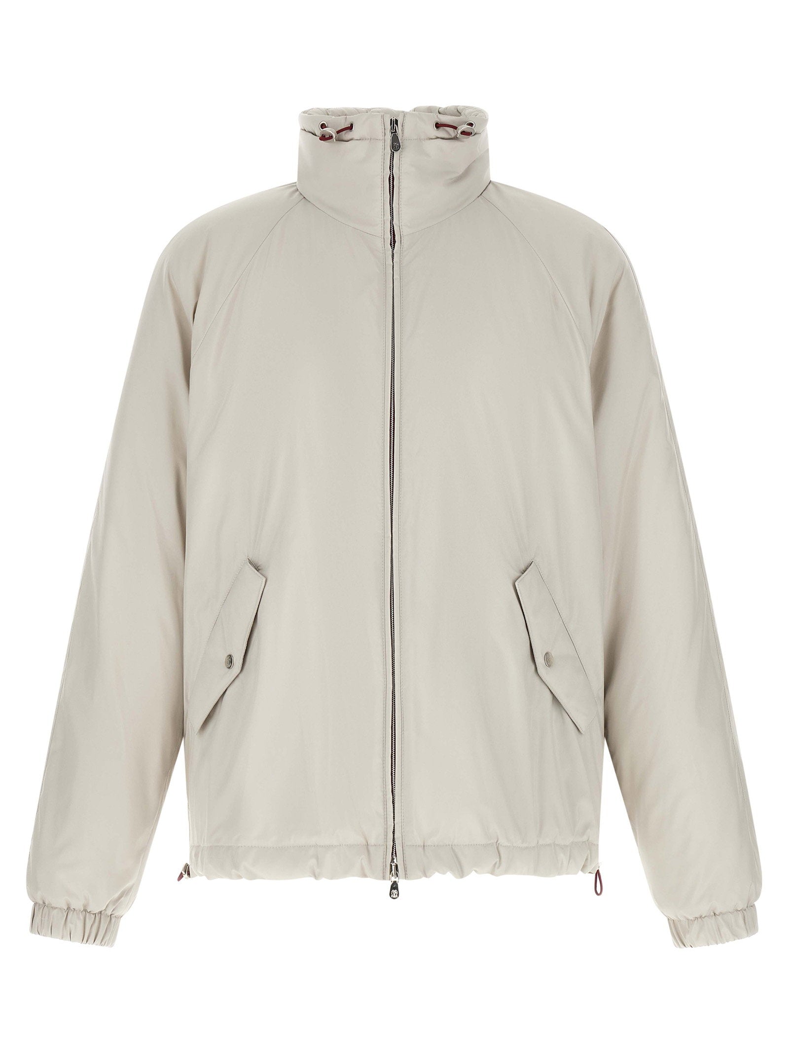 Water-Repellent Nylon Jacket — Beige