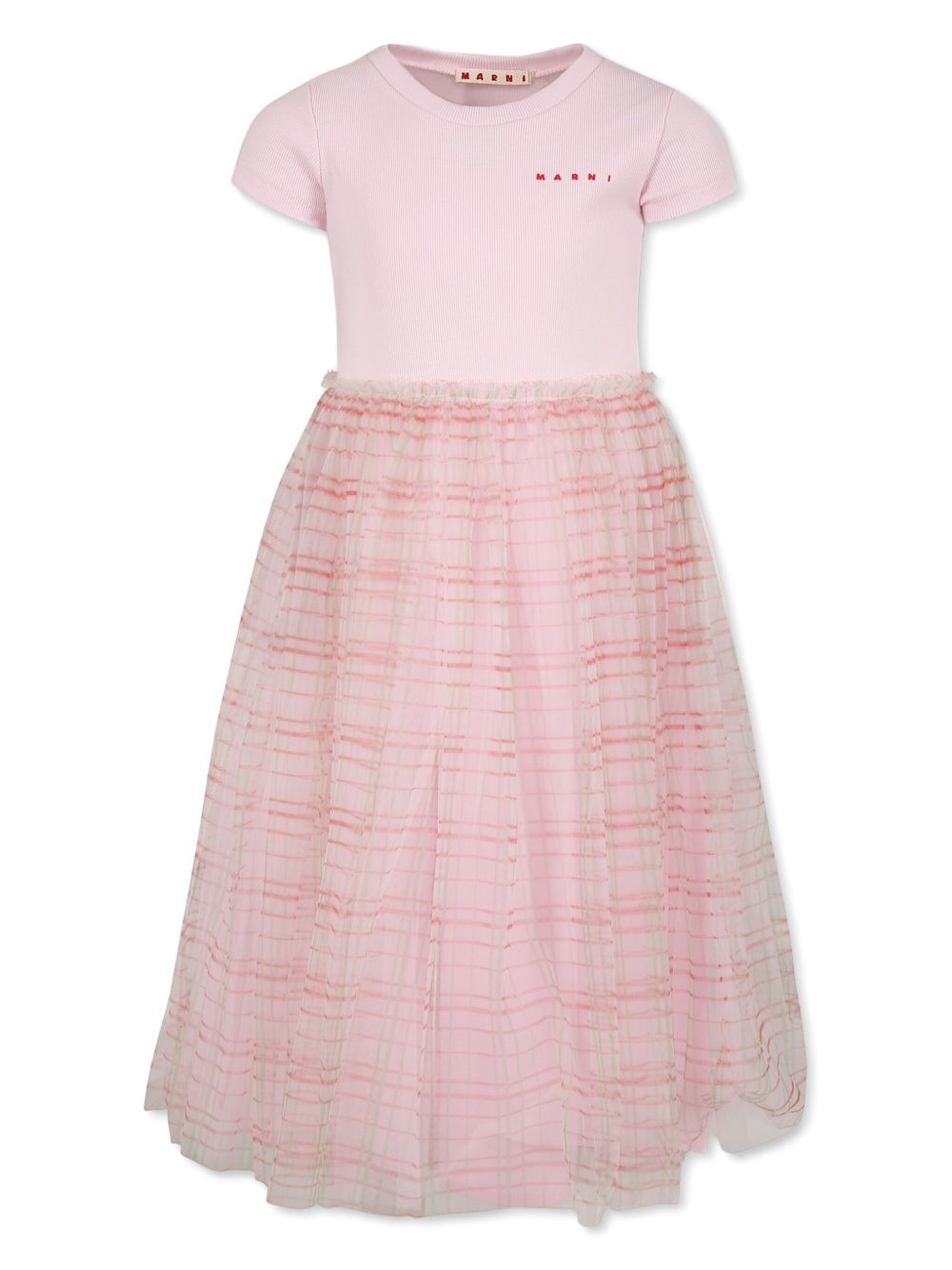 Logo-embroidered dress - Pink