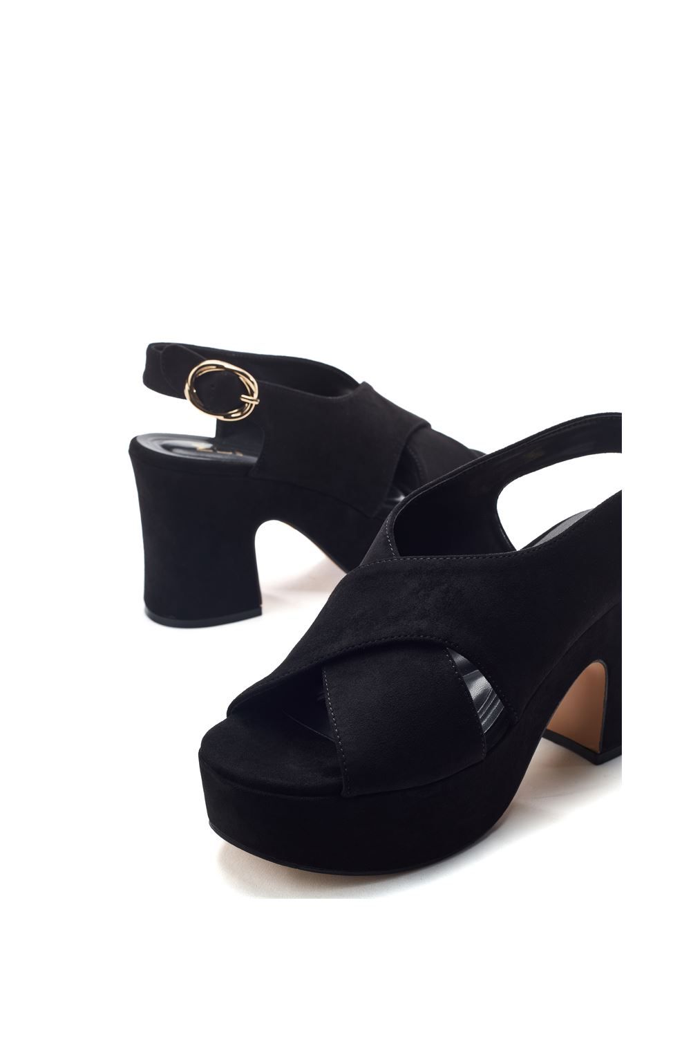 Moda In Pelle 'nakara' Alcantara New Sandals In Black