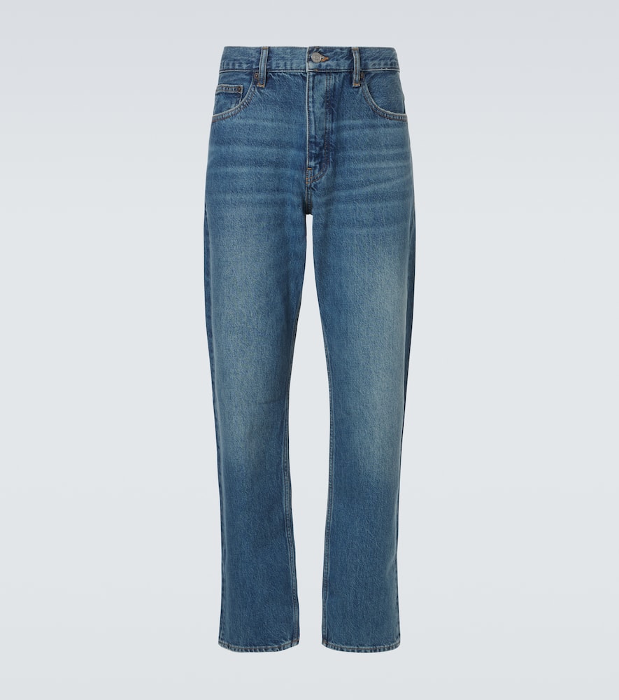 Mid-rise straight jeans