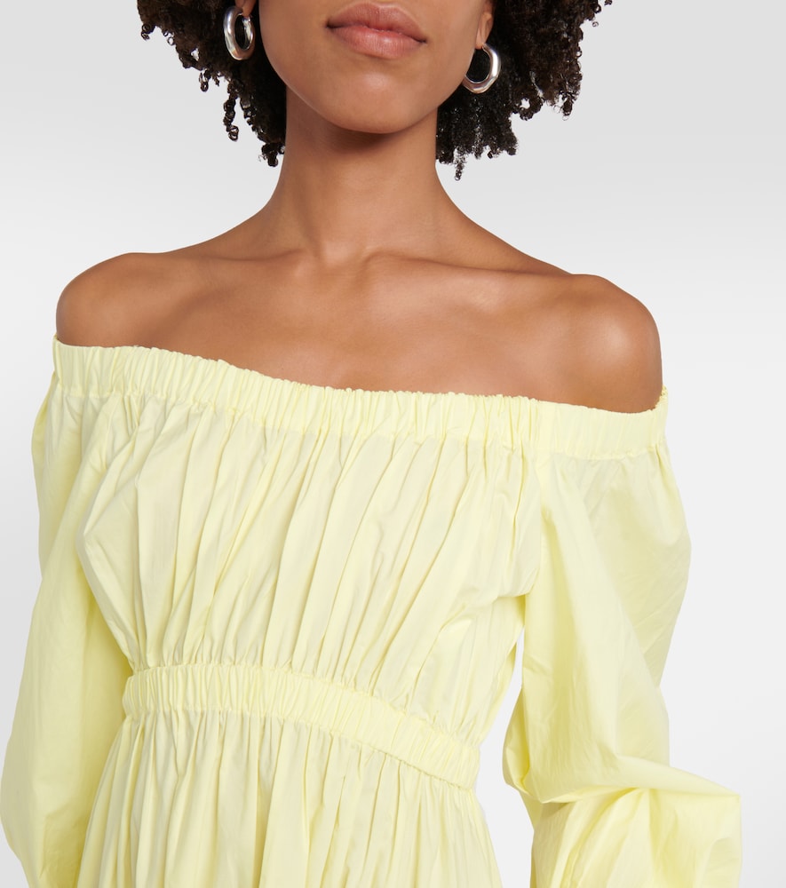 Helena gathered cotton midi dress