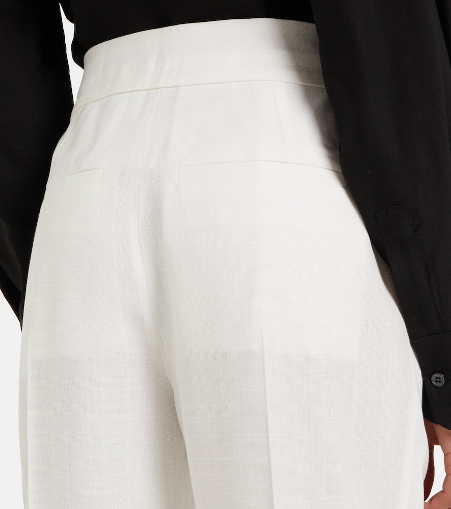 Tibau high-rise canvas slim pants