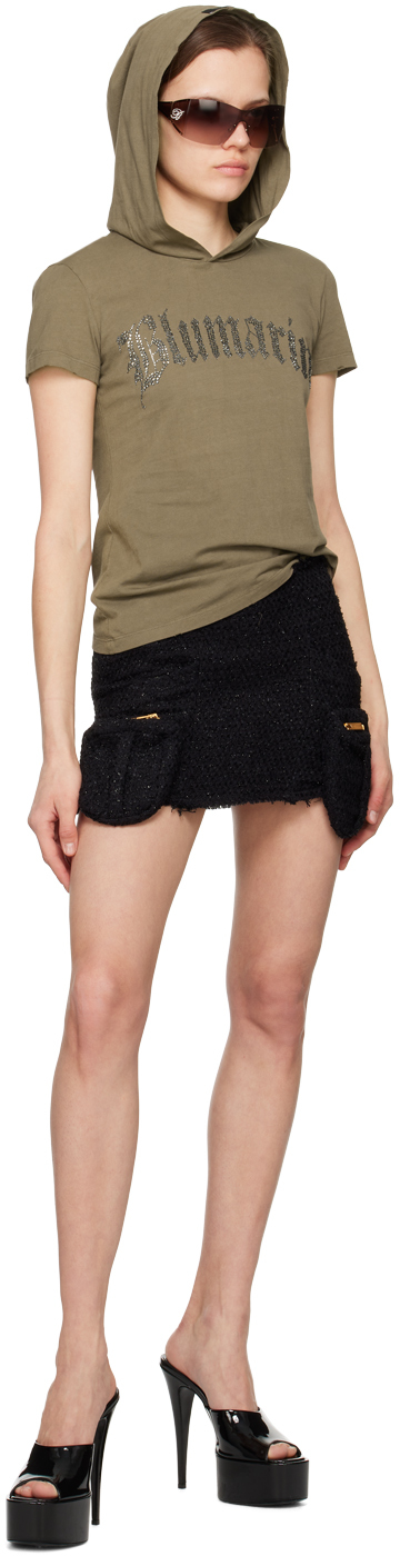 Black pocket mini skirt