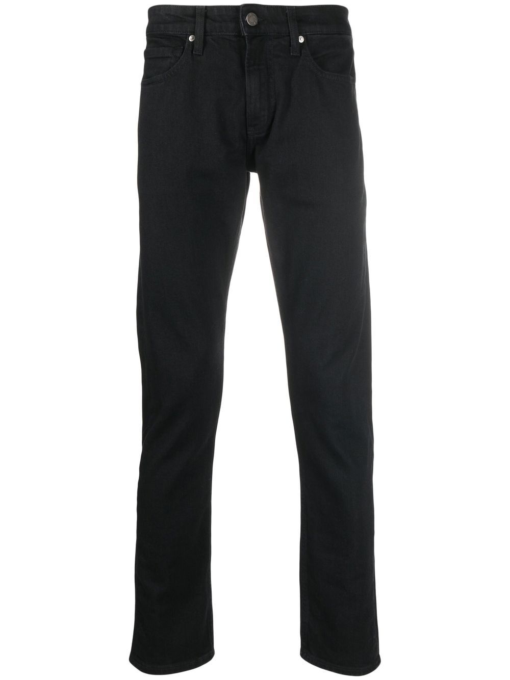 Slim-fit mid-rise jeans - Black